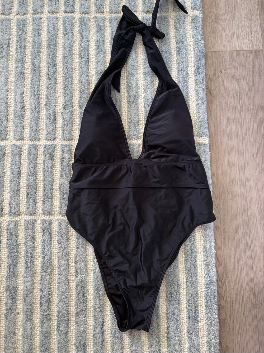 NEW Black One-Piece Halter Swimsuit